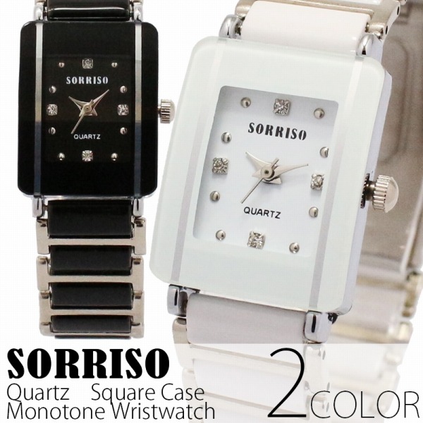 正規品SORRISOソリッソ シチズンミヨタムーブ 上品長方形ケース ラインストーン SRHI8S レディース腕時計