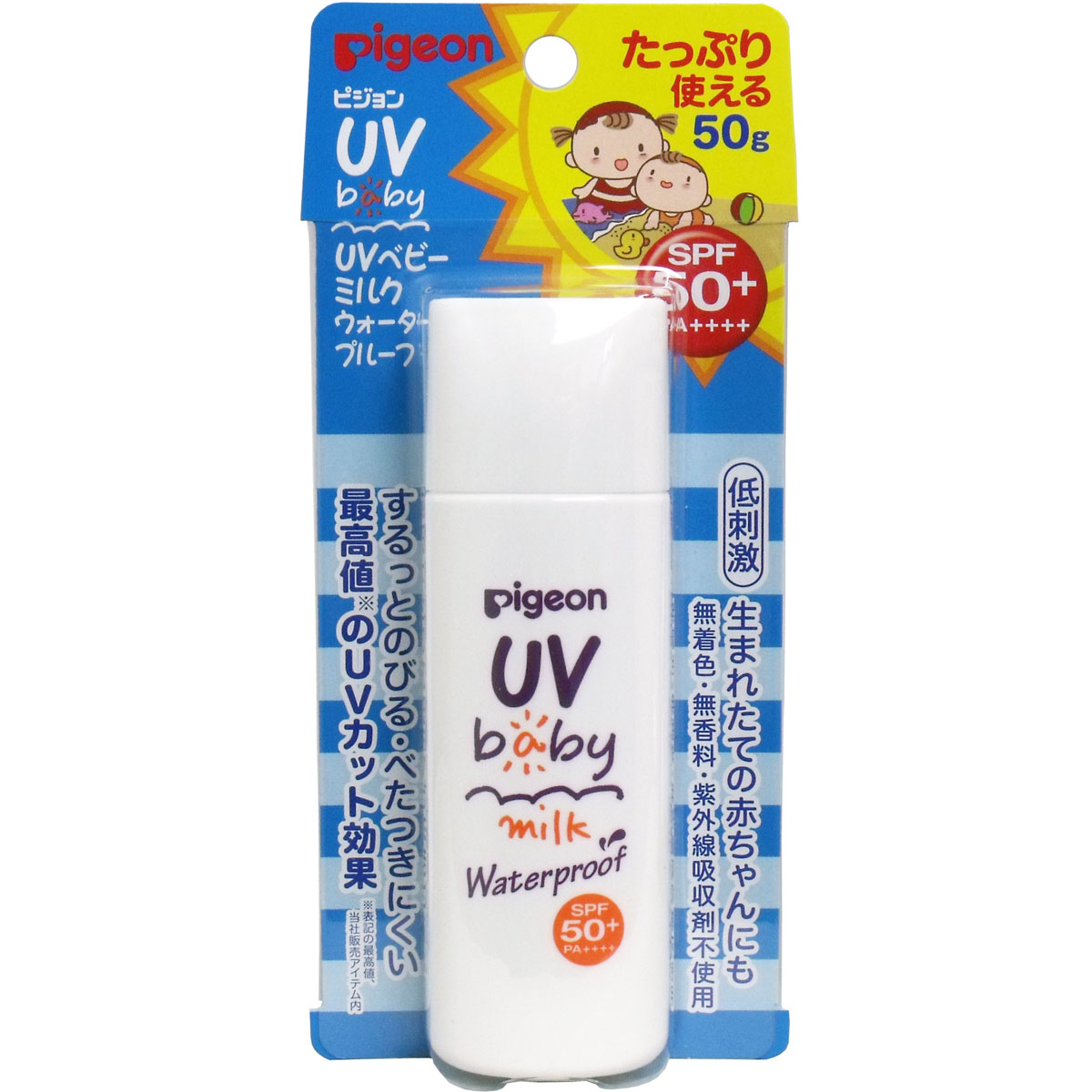 ピジョン UVベビーミルク ウォータープルーフ SPF50+PA+++ 50g