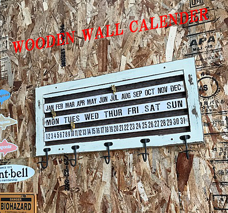 《sale》 WOODEN WALL CALENDER ウッデンウォールカレンダー