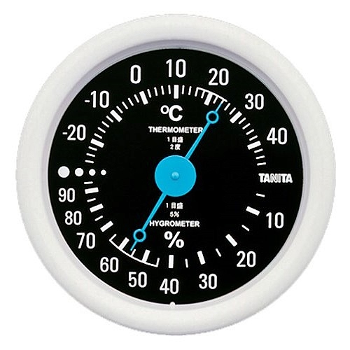 タニタ(TANITA) 〈温湿度計〉アナログ温湿度計 TT-515-BK(ブラック)