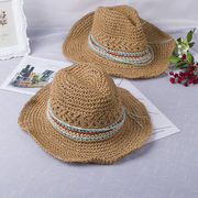 折り畳める帽子 / つば広  中折れ ハット / レディース メンズ  麦わら帽子 紫外線対策 UVケア