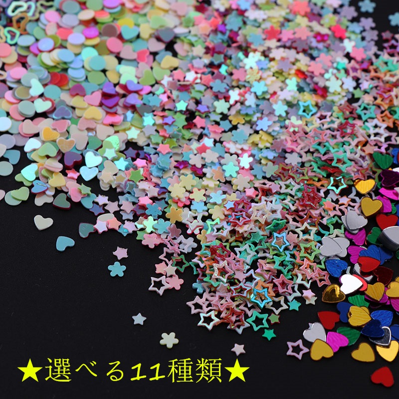 15g ホログラム 11種類 パステル オーロラ ジェルネイル UVレジン封入パーツ メイクにも 手芸 アート用品