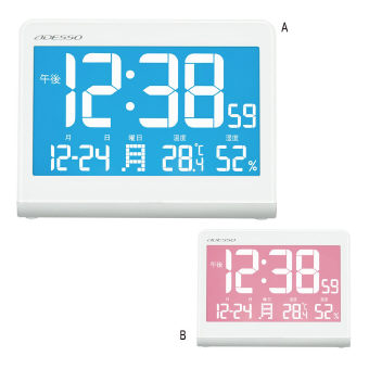 （インテリア・バラエティ雑貨）（デジタル時計）パステルカラー電波時計 AX-400