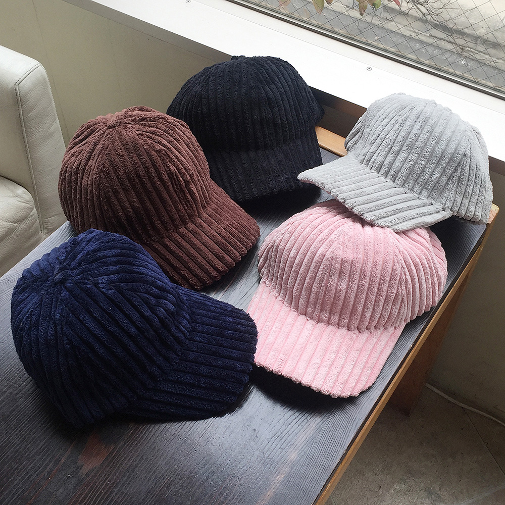 ▼MAGGIO▼【モコモコでかわいい】冬のお出掛けに♪ コーデュロイカラーキャップ(帽子)