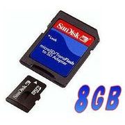 SDアダプタ付き!!　SanDisk サンディスク　 microSDHC/8GB