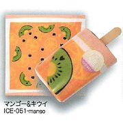 【新登場！日本製！かわいい柄のウォッシュタオルがスイーツに！アイス　タオル】マンゴー＆キウイ