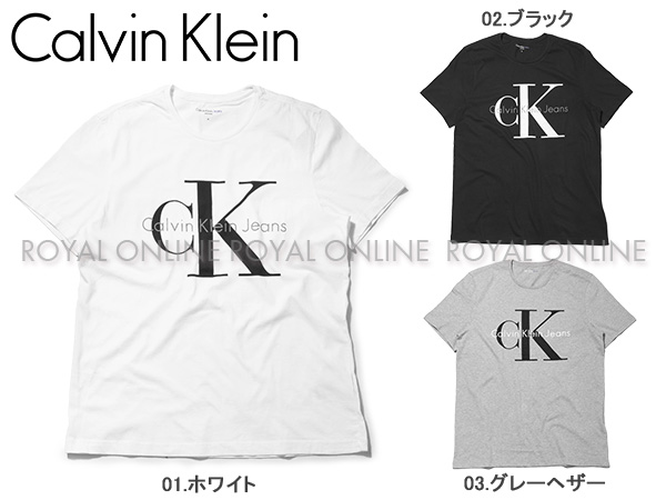S) 【カルバン クライン ジーンズ】 41QK961 Tシャツ ショートスリーブ リイシュー ロゴ 全3色　メンズ