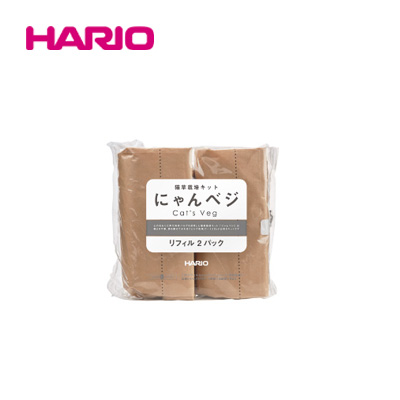 「公式」猫草栽培キット にゃんベジ詰め替えリフィル2パック PTS-NK-2P HARIO（ハリオ）