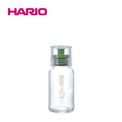 「公式」振れる・作れる・注げる・保存できる　ドレッシングボトルスリム　120ml　グリーン_HARIO(ハリオ)