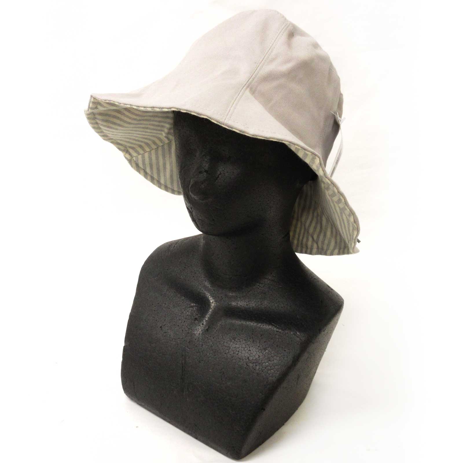 ＜UV対策グッズ・帽子＞レディース・婦人用帽子　ストリング帽子　グレー　No.407-220