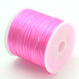 50m巻 ゴムテグス 伸縮性のあるポリウレタン/オペロンゴムラバーコード ピンク