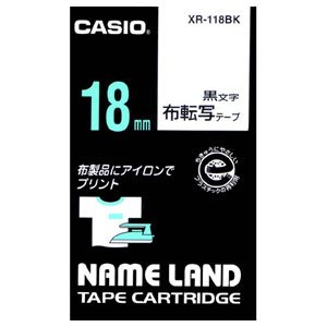 カシオ ネームランドテープ XR-118BK 00012864