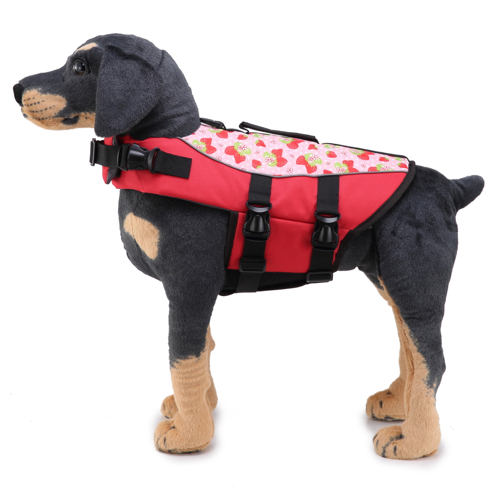 犬/ワンちゃん/ペット用　ジャケット 浮き輪 海や川などの水遊びに　事故防止 あご乗せ あご乗せ浮き輪
