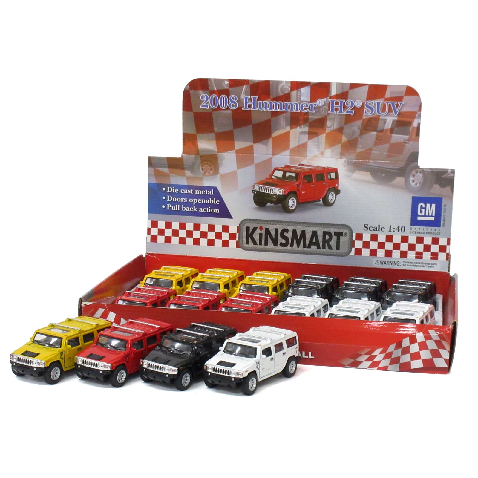 <ミニカー>KiNSMART ミニカー 1:40 ハマー H2SUV(2008) 4色アソート No.201-591