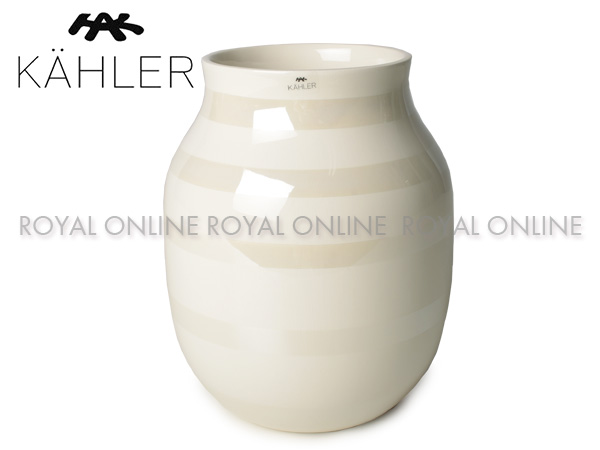 Y) 【ケーラー】 16051 H200 花瓶 オマジオ ベース パール H20cm Mサイズ  ホワイト メンズ レディース