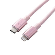 エレコム USB C-Lightningケーブル 準高耐久 2.0m ピンク MPA-CL