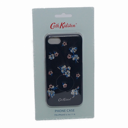 Cath Kidston スマホケース IPHONE CASE WITH EMBROIDERED FLOWERS 785013 NAVY Primrose Spray Scattered