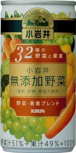【ケース売り】小岩井 無添加野菜 ３２種の野菜と果実 １９０ｇ缶