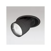 LEDダウンスポットライト M形 φ100 JR12V-50W形 高彩色形 スプレッド配光 連続調光 ブラック 温白色形