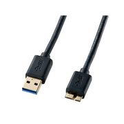 USB3.0対応マイクロケーブル USB IF認証タイプ ブラック 長さ1m