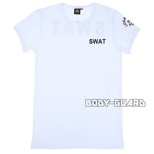 SWAT　半袖Tシャツ　バックプリントあり　ホワイト　XL