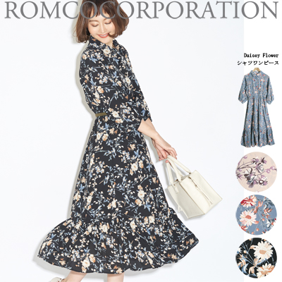 【2019春物新作】Daisey Flower シャツワンピース