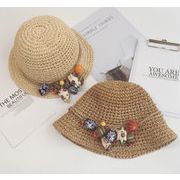 夏ファッション　激安　キッズ　　帽子　キャップ　麦わら帽子　紫外線対策　レトロ　サンマー
