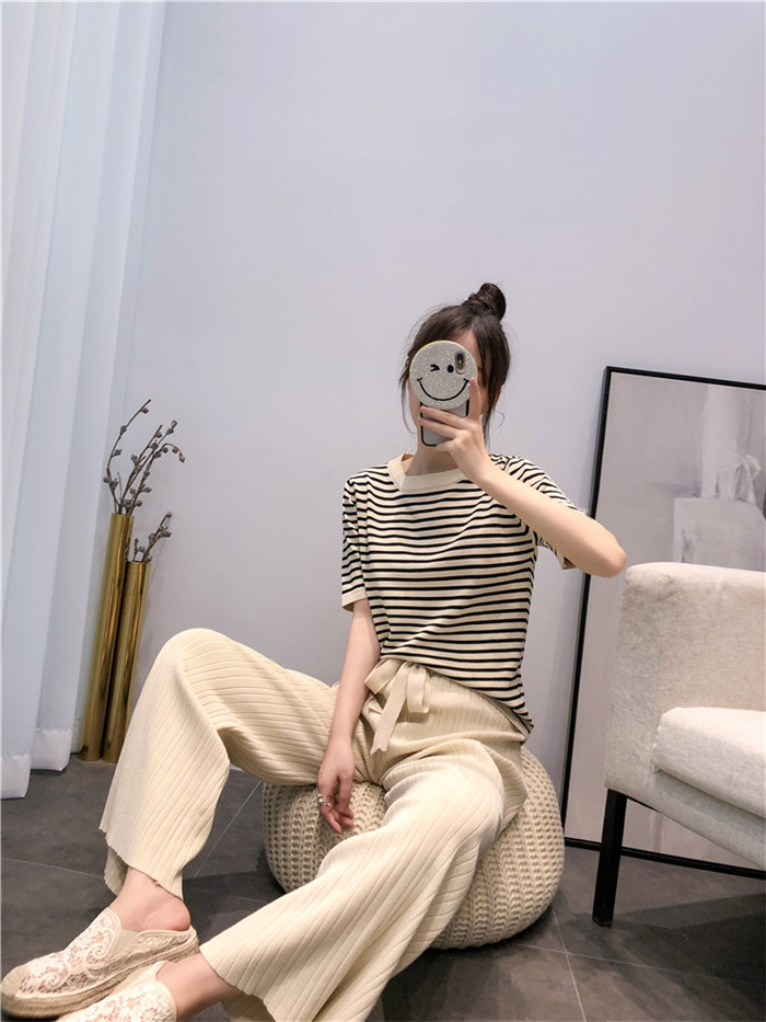 見なきゃ損する 韓国ファッション 19 新 夏 ボーダー ニットトップス ワイドパンツ アパレル オープンブリッジ 合同会社 問屋 仕入れ 卸 卸売の専門 仕入れならnetsea