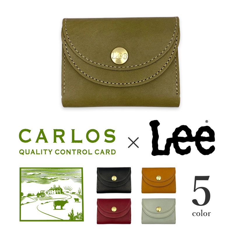 【全5色】 Lee リー×CARLOS カルロスレザー高級グローブレザー ダブルポケットミニ財布ミニウォレット