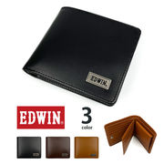 【全3色】 EDWIN エドウイン ウォレット 中ベラ付二つ折り 財布 リサイクルレザー エドウィン