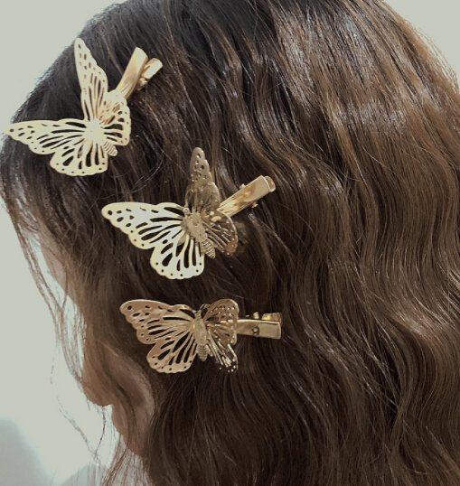 ヘアクリップ ヘアピン 蝶々 可愛い　レディース　ヘアアクセサリー