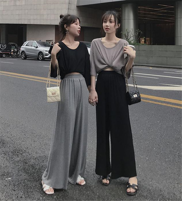 春夏に入る前の準備 ファッション ハイウエスト レトロ ニット ゆったりする ワイドパンツ ロングパンツ Indianvisa No 春夏に入る前の準備 ファッション ハイウエスト レトロ ニット ゆったりする ワイドパンツ ロングパンツ Indianvisa No