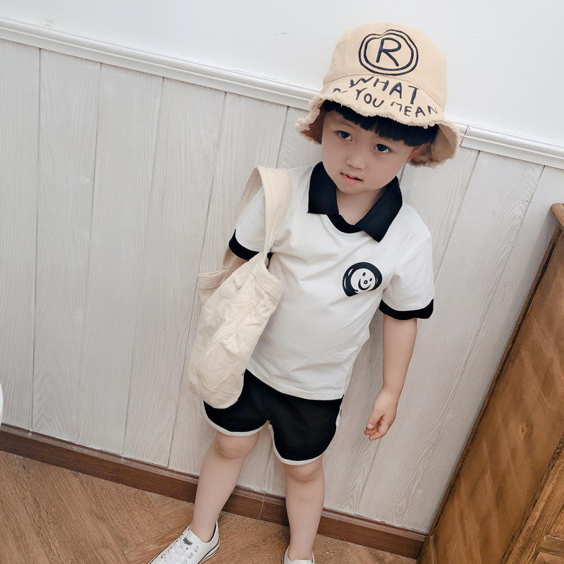 ポロシャツ キッズ 半袖 Tシャツ 半ズボン 涼しい カジュアル セット上下2点 韓国子供服 夏服 新作 セール アパレル 聖哲合同会社minori 問屋 仕入れ 卸 卸売の専門 仕入れならnetsea