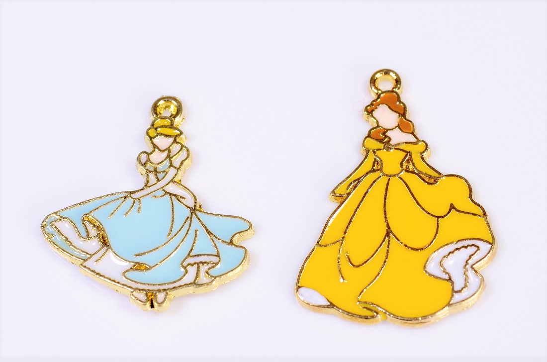 トレンドパーツ【プリンセスチャーム】2色 デコパーツ 金属チャーム エポチャーム