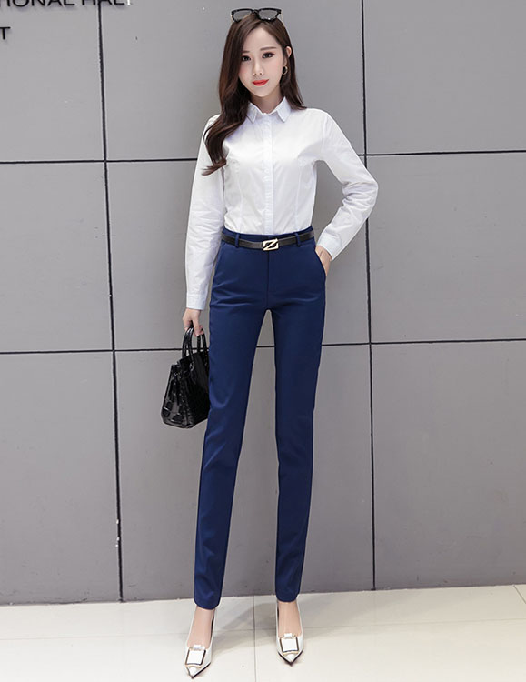 ☆レディース ロング丈 OL ビジネス オフィスパンツ 美尻 スーツ