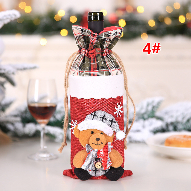 【シャンパンボトル＆ケース】オシャレ　飾り クリスマス飾り ボトルカバー ボトルホルダー Christmas用品 ワイン