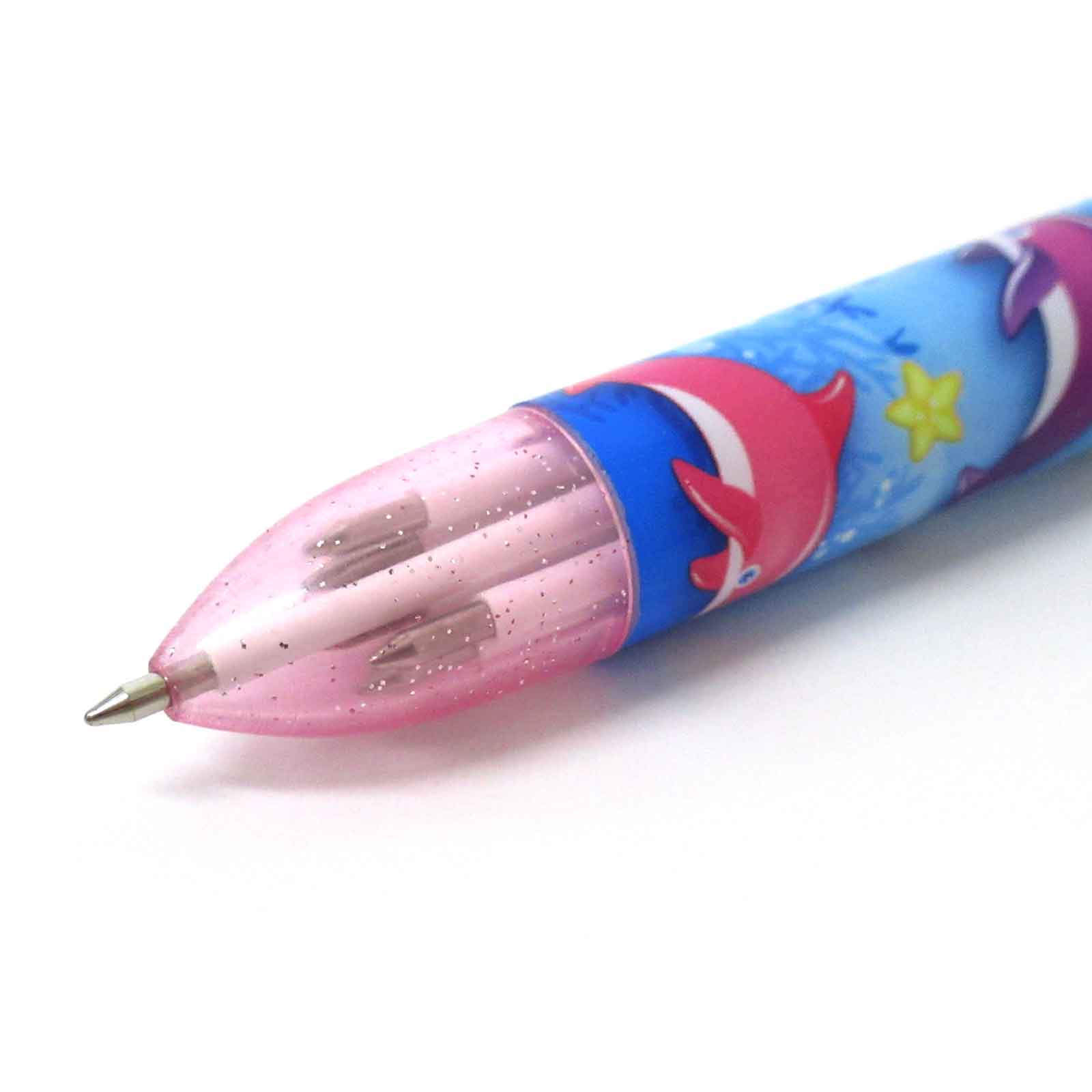 ステーショナリー・文具＞イルカ 6色ボールペン ピンク No.301-861
