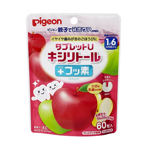 ピジョン* タブレットＵ キシリトール＋フッ素 りんごミックス味