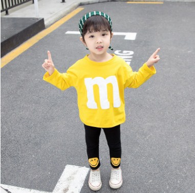 2019新作★キッズ女の子★トップス Tシャツ+レギンス★2点セット★ 80cm-120cm