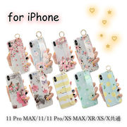 スマホケースiPhone 11 11Pro Max かわいい 電話ケース 花柄 フルーツ柄 ソフトTPUカバー リング付き