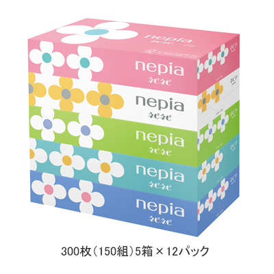 ネピネピ ティッシュペーパー 150組 5箱 12パック まとめ買い 雑貨 京都のちょっとセレブなお店 問屋 仕入れ 卸 卸売の専門 仕入れならnetsea
