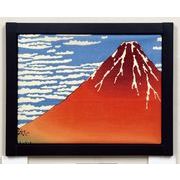 【ご紹介します！安心の日本製！インテリアとして楽しむアートフレームハンカチ】赤富士