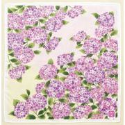 【ご紹介します！安心の日本製！友禅刺繍 刺繍ハンカチ】紫陽花　ピンク