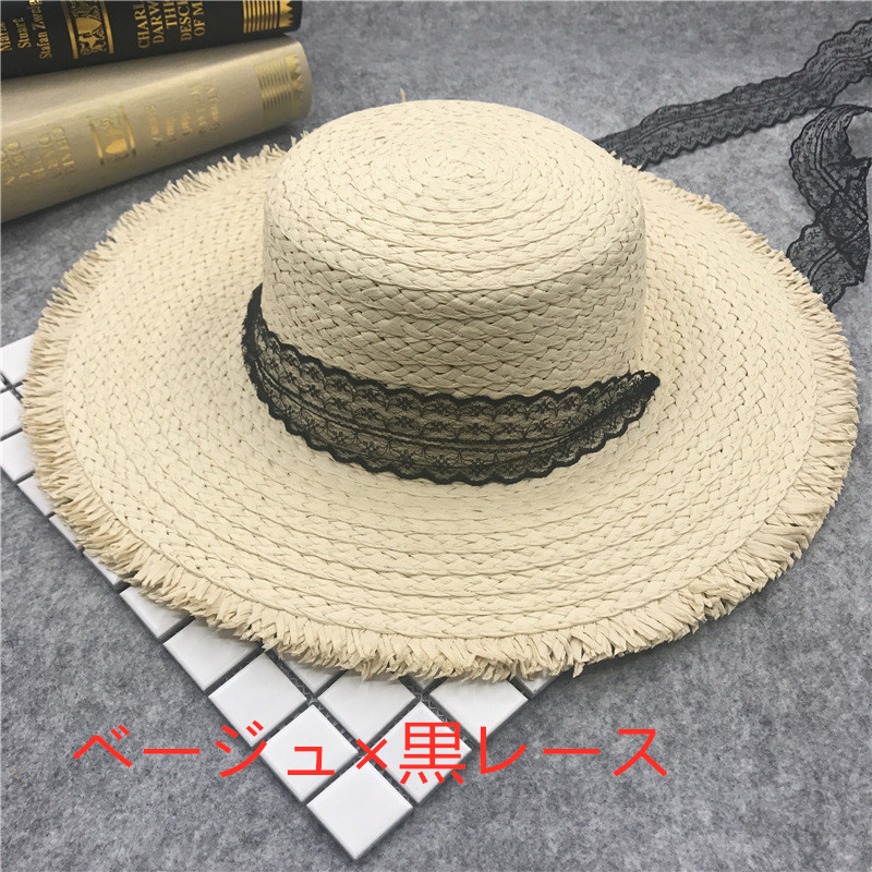 ラフィアブレード 麦わら帽子 レースあご紐 カンカン帽子 大人 ファッション雑貨 株式会社 シャローム 問屋 仕入れ 卸 卸売の専門 仕入れならnetsea