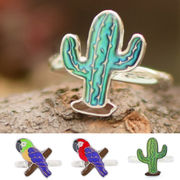 ムードリング モチーフ[サボテン 鳥 バード 南国 メキシカン 色が変わる 変化 温度 体温 気温]