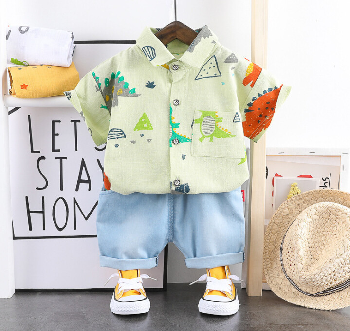 夏新作 子供服 キッズ ファッション セット ブラウス ジーンズ 恐竜 アパレル 株式会社 C2jジャパン 問屋 仕入れ 卸 卸売の専門 仕入れならnetsea