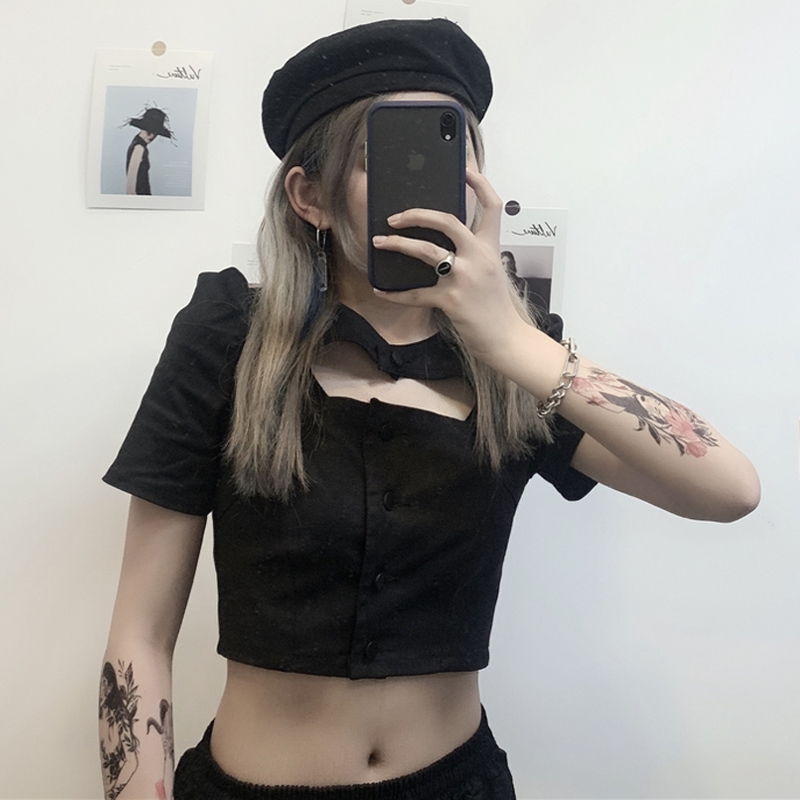 シャツ トップス 半袖 ショート丈 パフスリーブ デニムシャツ レディース スリム アパレル Starhub通販 株式会社 問屋 仕入れ 卸 卸売の専門 仕入れならnetsea