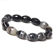 天然石 天眼瑪瑙 約14x10mm ブレスレット【FOREST 天然石 パワーストーン】