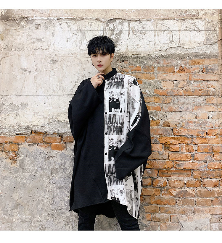 縫付 メンズ 中 長セクション ゆったりする シャツ ブラウス ドルマンスリーブ アパレル 合同会社 サムズアップ 問屋 仕入れ 卸 卸売の専門 仕入れならnetsea