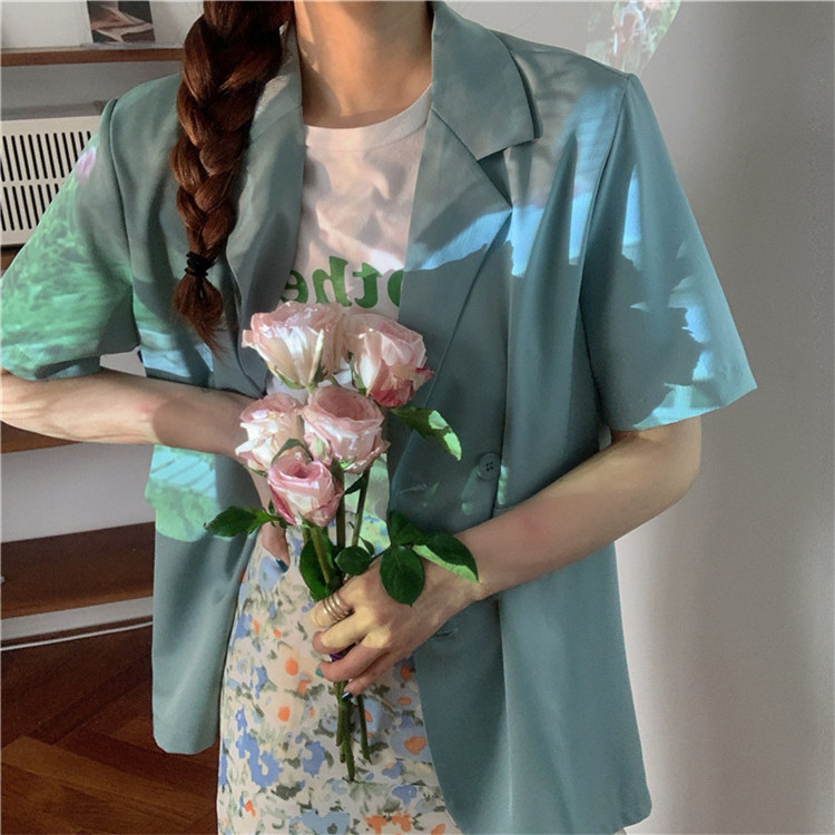 見逃し禁止! 人気沸騰 韓国ファッション  短いスタイル スーツ コート 薄手 大きいサイズ スリム